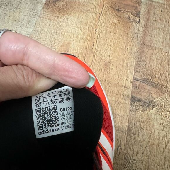 Kid's Unisex adidas Fortarun 2.0 Cloudfoam Elastic Lace-Up Shoes Red HP5445 - Picture 12 of 12